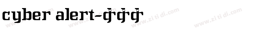 cyber alert字体转换